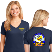 Ladies' Staff V-neck Printed T-shirt